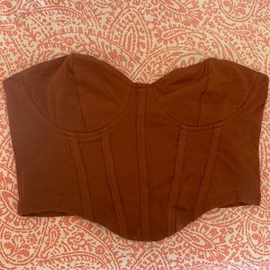 Crop top, no boning throughout top